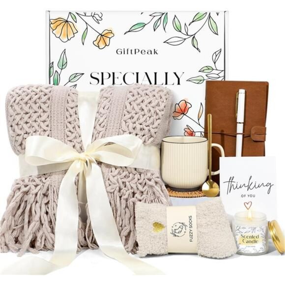 Gifts for Women, Get Well Soon Gifts for Women, Sympathy Care Baskets, Thinking - Picture 1 of 8